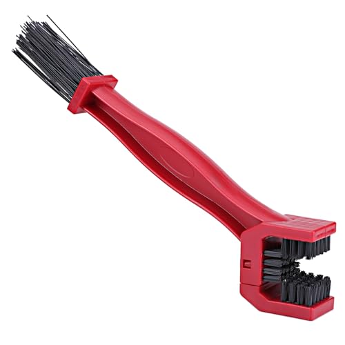 Keenso Motorcycle Chain Cleaning Brush, Lightweight Nylon ABS Bike Chain Cleaner Tool for Motocross (Red)