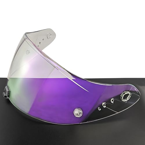 T520 Motorcycle Helmet Visor Replacement Compatible with Scorpion EXO T520/R1 Air/ST1400 UV Protection Anti-Scratch (Clear purple-For day& night) - color: Clear Purple-for Day& Night
