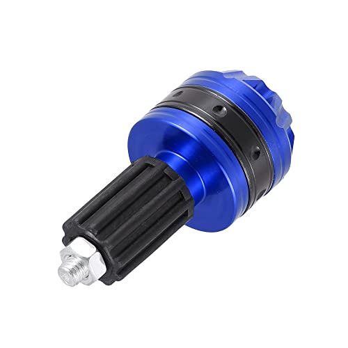 X AUTOHAUX 1 Pair Universal 18mm Handlebar End Caps Plug Bar End Aluminum Alloy for Motorcycle Blue - color: Blue