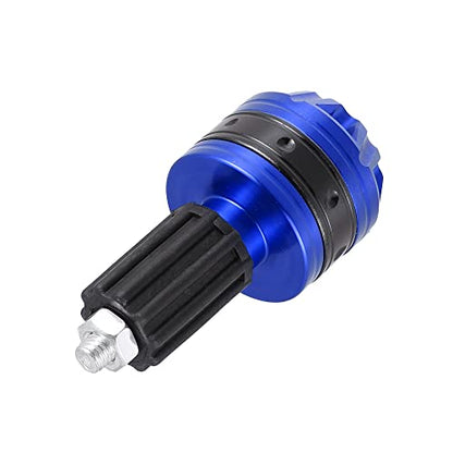 X AUTOHAUX 1 Pair Universal 18mm Handlebar End Caps Plug Bar End Aluminum Alloy for Motorcycle Blue - color: Blue