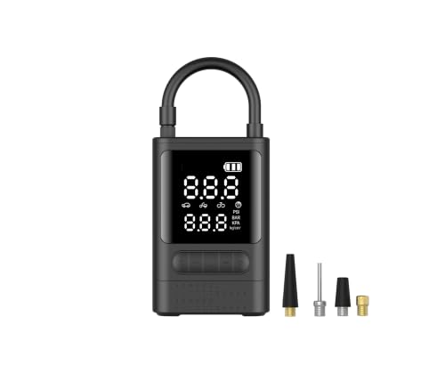 Tire Inflator Portable Air Compressor, 150PSI Fast Air Pump for Car Tires, Portable Air Compressor with Digital Tire Pressure Gauge,Cordless Electric Bike Pump for Inflatables, Motorcycle, Ball