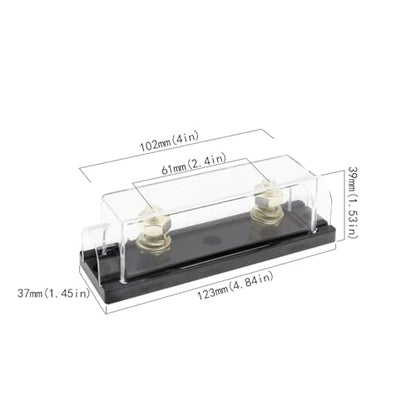4Pcs ANL Fuse Holder Automotive Heavy Duty Fuse Block Replacement with Clear Insulated Cover for Car Audio System Amplifier Inverter CFH-ANL-TM1 - color: CFH-ANL-TM1