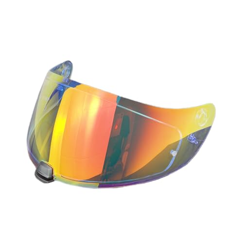 HJ20M Helmet Visor Replacement, Tinted UV protection Motorcycle Helmet Face Shield Windshield Lens For HJC C70 FG-17 FG-ST IS-17 (Revo Clear Red) - color: Revo Clear Red