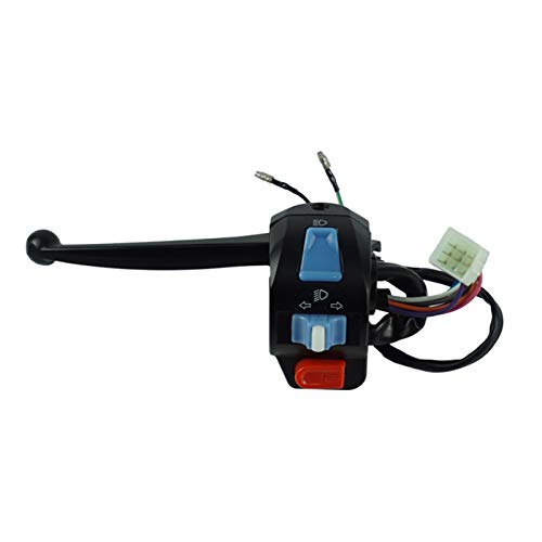 XDF 1 Pair 12V Waterproof Motorcycle Left and Right Handlebar Control Switch Horn Turn Signal Compatible for Chinese GY6 50cc 125cc 150cc Moped Scooter (Size: One Lever)