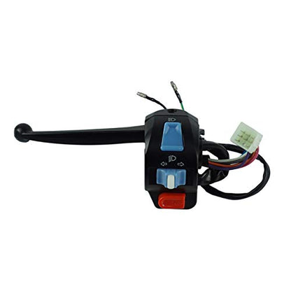 XDF 1 Pair 12V Waterproof Motorcycle Left and Right Handlebar Control Switch Horn Turn Signal Compatible for Chinese GY6 50cc 125cc 150cc Moped Scooter (Size: One Lever)