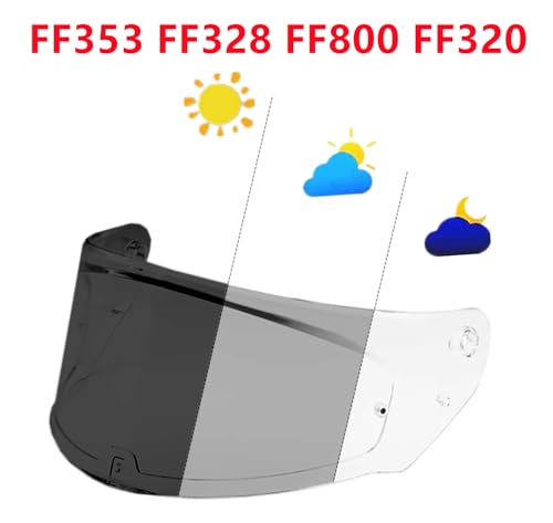 Assault Helmet Visor,Motorcycle Helmet Shield Replacement UV Protection Windshield Compatible With Assault,Stream,Rapid,Storm,FF320,FF328,FF353,FF800(Photochromic Clear) - color: Photochromic Clear