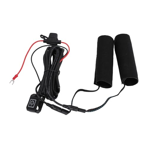 Zunate Heated Grips Cover with 3 Adjustable Heat Settings, Rapid Heating Motorcycle ATV Handlebar Sleeve for Cold Weather with IP67 Rating Control