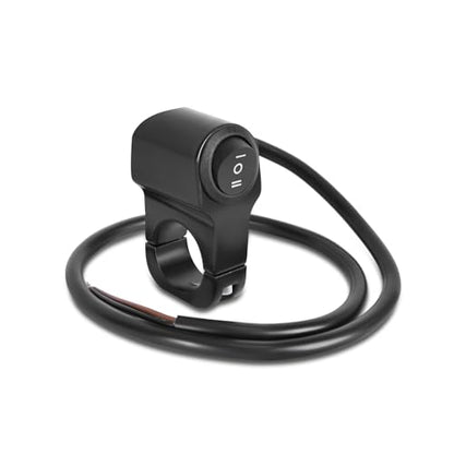 Wai Danie 2Pcs 22mm 7/8in Aluminum Alloy Motorcycle Handlebar Headlight Switch Three-Position Waterproof Switch 12V Fog Spotlight Retro Switch for Motorcycle Bike ATV UTV Scooters Black - size: Black(2Pcs)