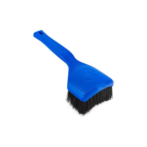 Detail Factory Motorcycle Curved Tire Brush – Ergonomic Grip & Stiff Bristles for Deep Tire Cleaning – Curved Head for Motorcycles, ATVs & Bicycles – Avalanche - color: Avalanche