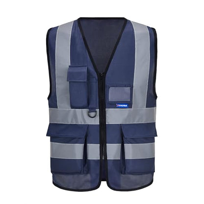 safety vest for women navy blue - color: Navy, size: Large