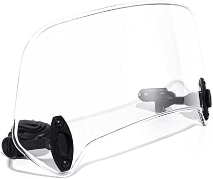 Universal Motorcycle Windshield Extension Adjustable Windscreen Spoiler Clamps for Kawasaki Yamaha Harley Suzuki Buell Ducati Aprilia(280mm Transparent) - color: 280mm transparent