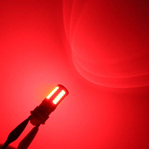 Alla Lighting 2800lm 3156 3157 LED Strobe Brake Lights Bulbs, Pure Red Xtreme Super Bright T25 Wedge 5730 33-SMD 12V Flashing Stop Lamps 3057 3457 4157 4057 3056 3057K 4057KX 3157LL