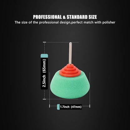 SPTA Mini Buffing Polishing Pads, 15Pcs Car Detail Mini Polisher Foam Pads, Detail Polishing Pads Used on Drill and Rotary Tools, for Small Area Detailing Polishing Waxing, Sealing Glaze - color: Mix Color Sets, style: Flat Pad