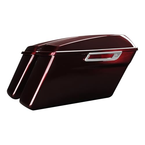 HR3 Twisted Cherry Hard Saddlebags Compatible with 2018-2019 Road Glide FLTRX 2018 Street Glide Special FLHXS Ultra Limited FLHTK Ultra Limited Low FLHTKL - color: Twisted Cherry