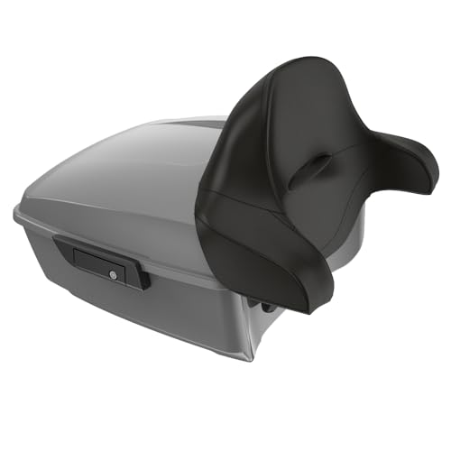 Advanblack King Tour Trunk Pack Compatible with Harley Touring CVO Road Glide, Street Glide, 2023.5 2024 2025 2026 Mounting Rack, Full Backrest & Trunk Liners (Dark Billiard Gray) - color: Dark Billiard Gray