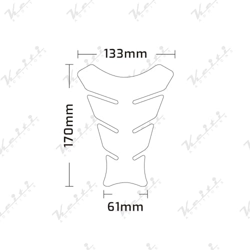 Keiti Motorcycle Tank Pad Small SM1230 (Yellow) - color: Yellow