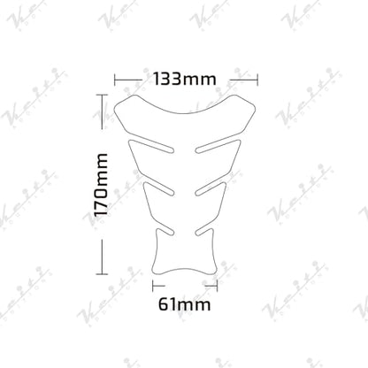 Keiti Motorcycle Tank Pad Small SM1230 (Clear) - color: Clear