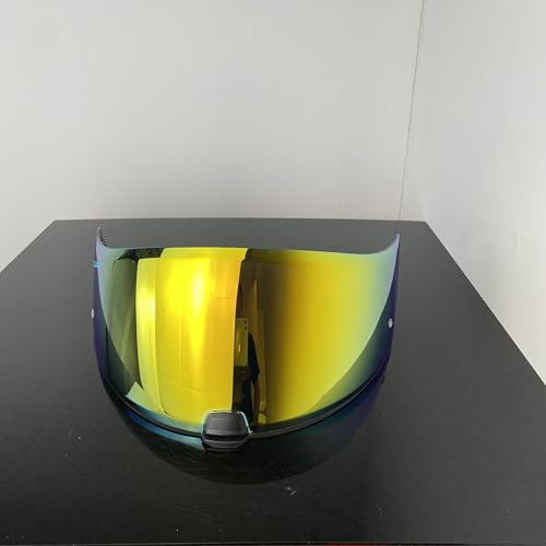 HJ20M Helmet Visor Replacement, Motorcycle Helmet Face Shield Windshield Lens For HJC C70 FG-17 FG-ST IS-17 (Revo Deep Gold) - color: Revo Deep Gold