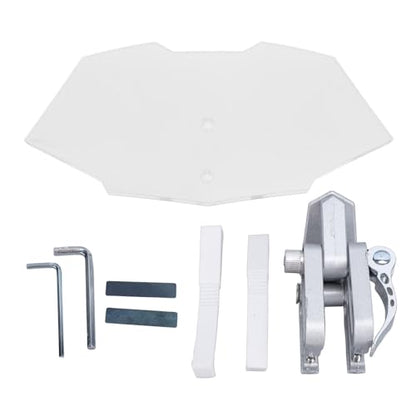 Motorcycle Acrylic Adjustable ClipOn Wind Deflector for Enhanced Comfort (Transparent) - size: Transparent
