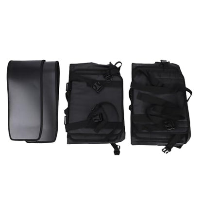 RiToEasysports Motorcycle Saddlebags PVC Motorcycle Luggage Bag 30L X 2 Detachable Roll Top Frame Mount Side Bags for Universal Motorcycles Commuting Touring Storage