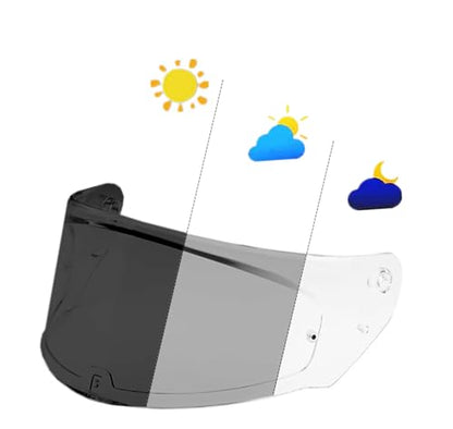 Assault Helmet Visor,Motorcycle Helmet Shield Replacement UV Protection Windshield Compatible With Assault,Stream,Rapid,Storm,FF320,FF328,FF353,FF800(Photochromic Clear) - color: Photochromic Clear