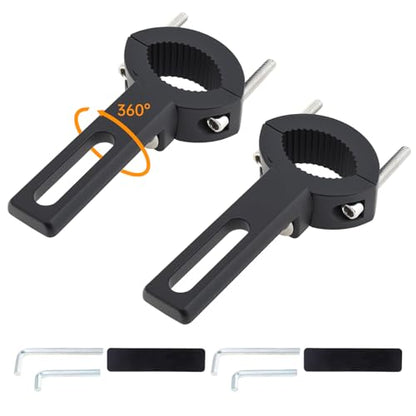 Windance Pack of 2, Light Bar Mounting Bracket, Foglight Clamp Auxiliary Light Fork Tube Clamps for Motorcycle Bicycle Scooter Mountain Bike ATV UTV (Medium) - size: Medium