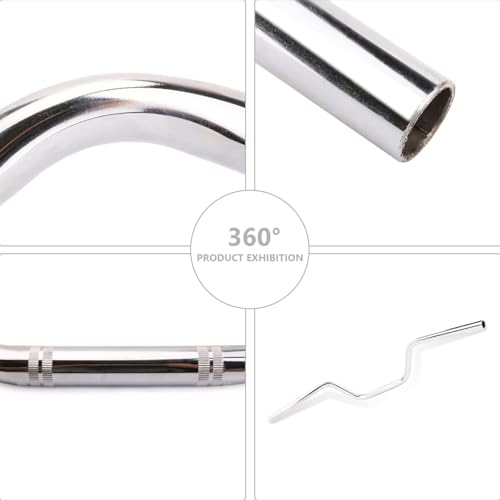 AnXin Motorcycle 7/8" Drag Handlebars High-Rise Tracker Handle Bars Universal For Sportster XL 883 1200 Cruiser Bobber Custom Chopper Softail Dyna Tour Glide Road CG125 Chrome - color: chrome