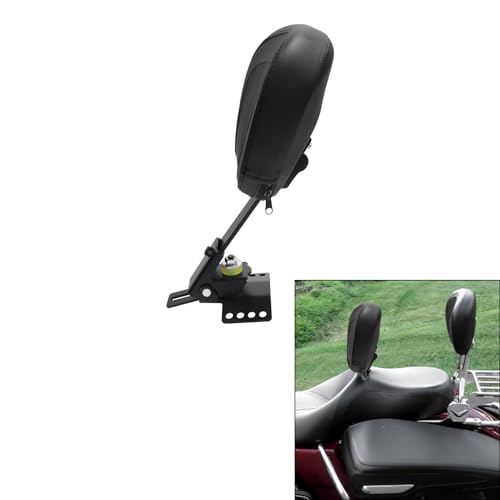 TCMT Motorcycle Adjustable Driver Backrest Plug-In Rider Backrest Fit For Harley Davidson Touring Electra Glides Road Glide Road King Street Glide 1997-2025