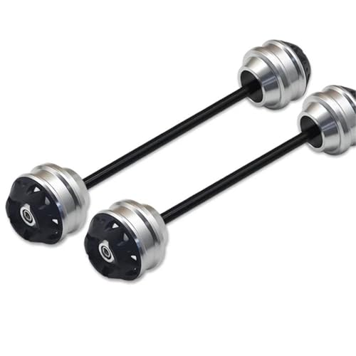 MT-07 MT07 2015-2022 2023 2024 Motorcycle Accessories Front Rear Fork Slider Axle Crash Wheel Protector(Silver A pair19) - size: Silver A pair19
