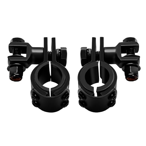 Motorcycle Highway Footpegs Clamp Engine Guard Footpegs Mounts Adapter Fit for Harley Yamaha Suzuki Kawasaki 25mm 32mm 34mm (Black) - color: Mounting Brackets# Black