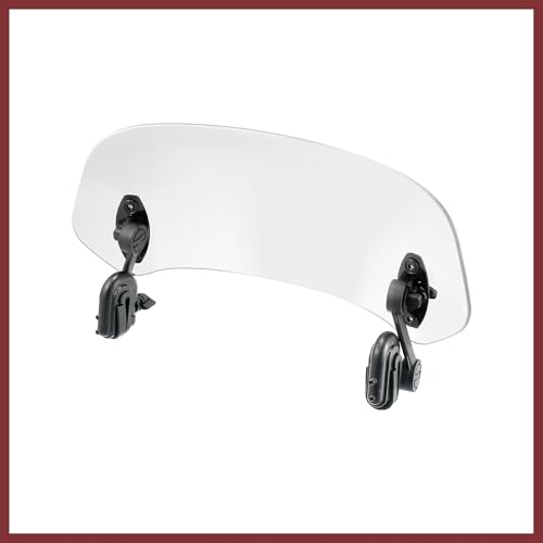 28.5cm Motorcycle Windshield Motorcycle Wind Deflector Clear Lens Adjustable Clip Windshield Extension Universal Fit for Most Motorcycle Scooter Replace Parts