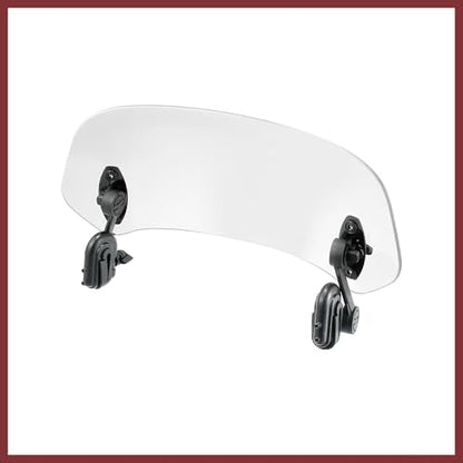28.5cm Motorcycle Windshield Motorcycle Wind Deflector Clear Lens Adjustable Clip Windshield Extension Universal Fit for Most Motorcycle Scooter Replace Parts
