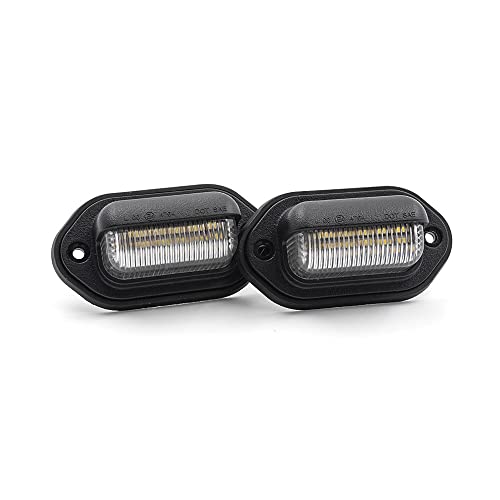 2Pcs Universal LED License Plate Light Number Lamp for Cars trucks ships motorcycles Powered by High Power SMD Xenon White LED Error Free
