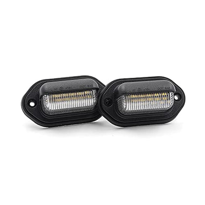 2Pcs Universal LED License Plate Light Number Lamp for Cars trucks ships motorcycles Powered by High Power SMD Xenon White LED Error Free
