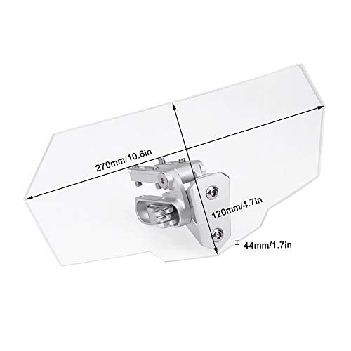 Acouto Motorcycle Windshield Extension, Motorcycle Windshield, 11 * 4.7 * 1.7 in Motorcycle Modified Universal Windshield Windscreen Wind Deflector Spoiler Air Deflector Windshield