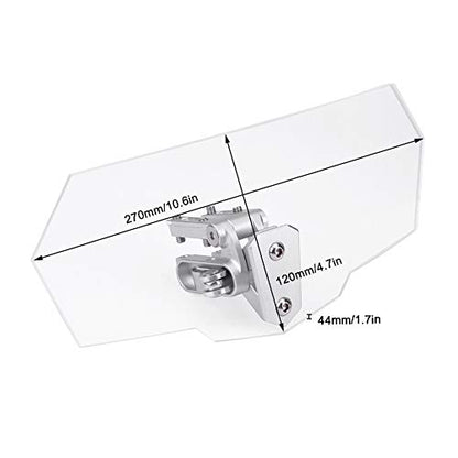 Acouto Motorcycle Windshield Extension, Motorcycle Windshield, 11 * 4.7 * 1.7 in Motorcycle Modified Universal Windshield Windscreen Wind Deflector Spoiler Air Deflector Windshield