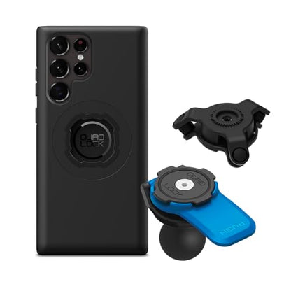 Quad Lock 1" Ball Adaptor for Motorcycle Phone Mount with Vibration Dampener and MAG Phone Case for Galaxy S22 Ultra - size: Galaxy S22 Ultra