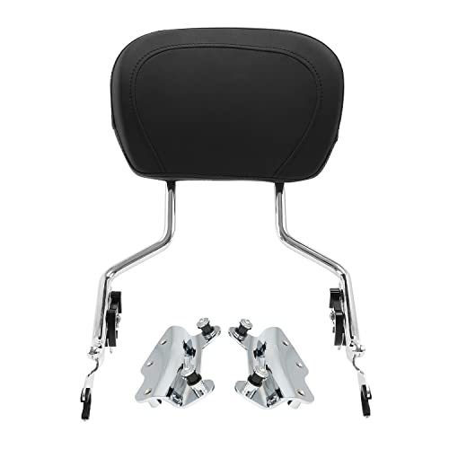 TCT-MOTORPARTS Detachable Backrest Sissy Bar w/Docking Hardware Kits Fit For Harley Touring Street Road Glide 2009-2013 - color: Chrome #1(2009-2013)