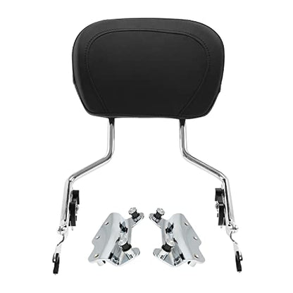 TCT-MOTORPARTS Detachable Backrest Sissy Bar w/Docking Hardware Kits Fit For Harley Touring Street Road Glide 2009-2013 - color: Chrome #1(2009-2013)