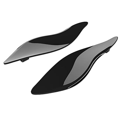 Advanblack Arctic Black Side Wings Air Deflectors, Fairing Side Wing Windshield, Fairing Side Shield, Adjustable Wind Deflectors, Compatible for Harley Touring Street Electra Glide 2014-2023 - color: Arctic Black