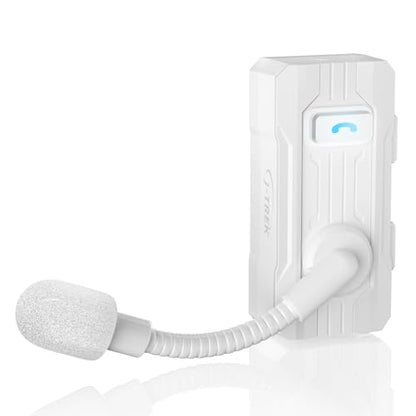 BH03 Bluetooth 5.4 Helmet Headphone, 8-Way Group Communication System with 1000m Range, Noise Cancelling Headset with Mic for Biking, Skiing, Climbing, White - color: White, size: Single Pack