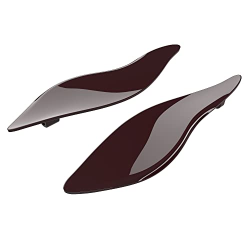 Advanblack Billiard Burgundy Side Wings Air Deflectors, Fairing Side Wing Windshield, Fairing Side Shield, Adjustable Wind Deflectors, Compatible for Harley Touring Street Electra Glide 2014-2023 - color: Billiard Burgundy