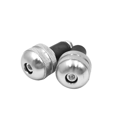 2pcs 17mm Handlebar Dia Aluminum Alloy Motorcycle Grips End Cap Silver Tone for Honda for Kawasaki for Suzuki for Yamaha Auto Replacement Parts