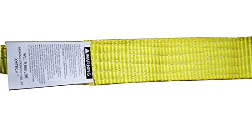 2 Inches High Strength Reinforced Soft Loop,Motorcycle Tie Down Straps,11000Lbs Breaking Strength 4 Pack-Yellow