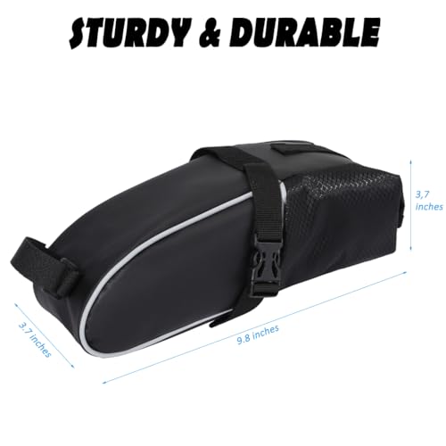 ITSCOOL Bike Saddle Seat Bag Waterproof Bicycle Accessories Under Seat Storage Pouch Reflective Cycling Wedge Pack for Mountain Road Bike MTB