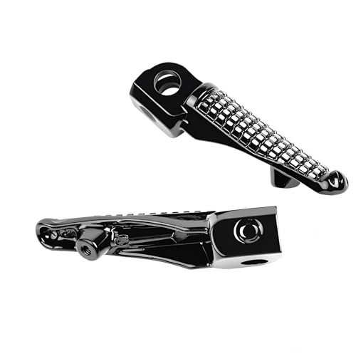 Kawasaki Motorcycle Footpeg Front Foot Pegs Footrest for Kawasaki Ninja ZX-10R ZX-14 ZX6R ZX9R ZX12R ZX636 EX650 650R KLE650 Z1000SX ZZR1200 GTR1400 ZZR1400 - color: Black#Front