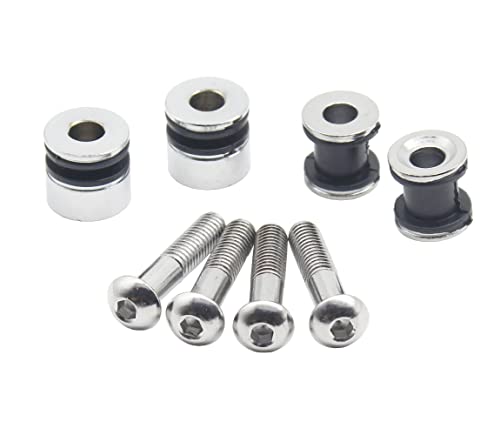 YHMOTO Chop Short Height Passenger Backrest Sissy Bar Fit 200mm Fender Compatible with 2006-2017 Harley Softail Fat Boy Night Train (Chrome)