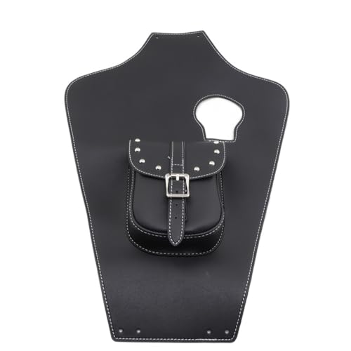 Motorcycle Black Artificial Leather Tank Cap Panel Bag For Yamaha Virago 750 XV750 XV1100