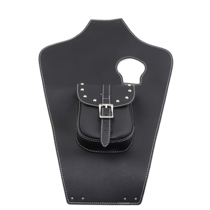 Motorcycle Black Artificial Leather Tank Cap Panel Bag For Yamaha Virago 750 XV750 XV1100