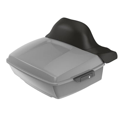Advanblack King Tour Trunk Pack Compatible with Harley Touring CVO Road Glide, Street Glide, 2023.5 2024 2025 2026 Mounting Rack, Full Backrest & Trunk Liners (Dark Billiard Gray) - color: Dark Billiard Gray